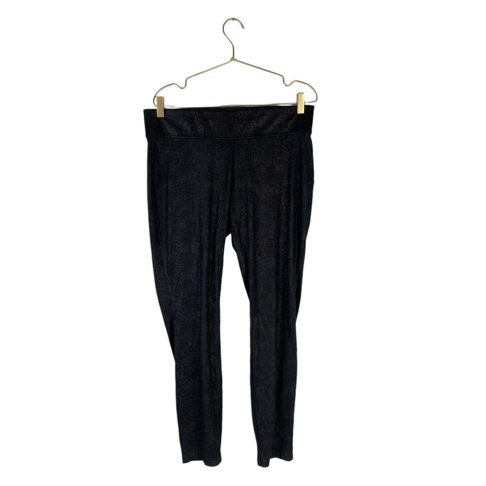 Me Moi Black Snake Print Stretchy Black‎ Leggings Womens Size L/XL  573
